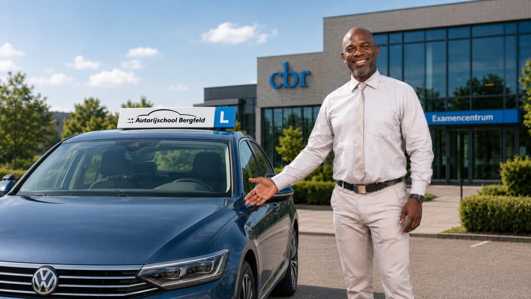 Instructeur met lesauto